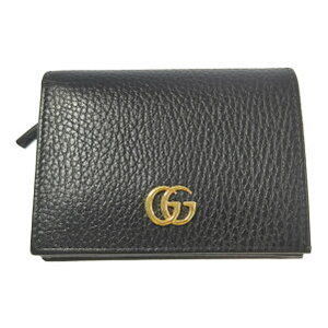 Gucci GG Leather Black Wallet Anniversary Bifold Celebration Marmont